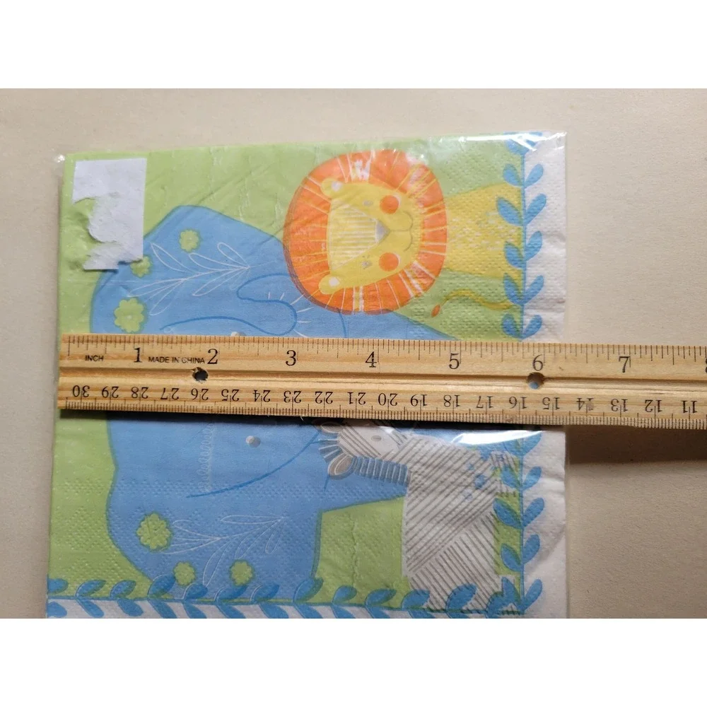 Oh Baby It's A Boy Jungle Safari Shower Plates and Napkins Set 82pc Bundle